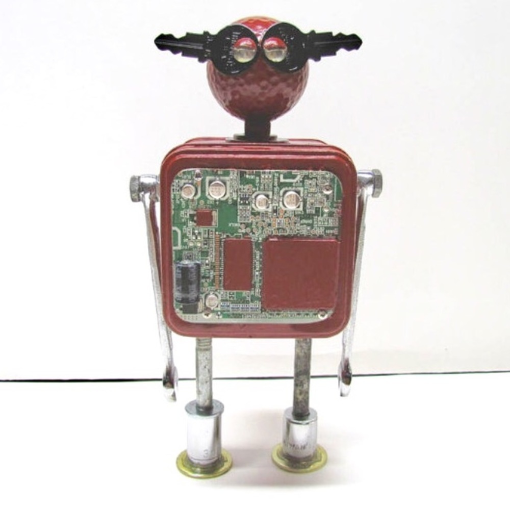 Found Objects Robot Sculpture / Assemblage Robot - image 2